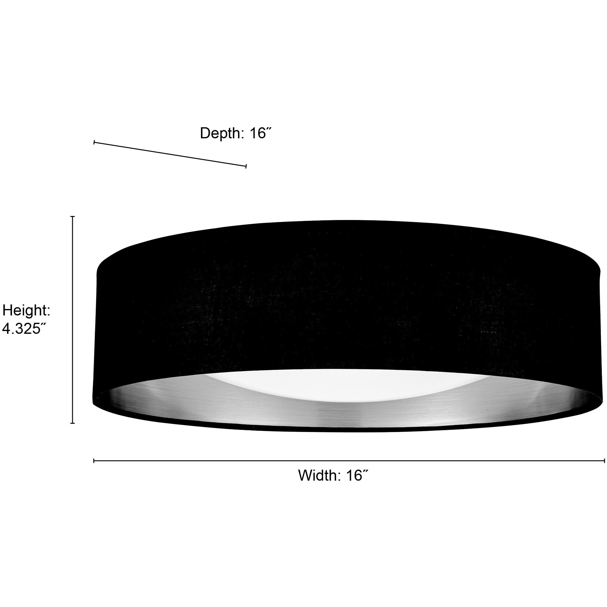 Rosata LED 16 inch White Flush Mount Ceiling Light